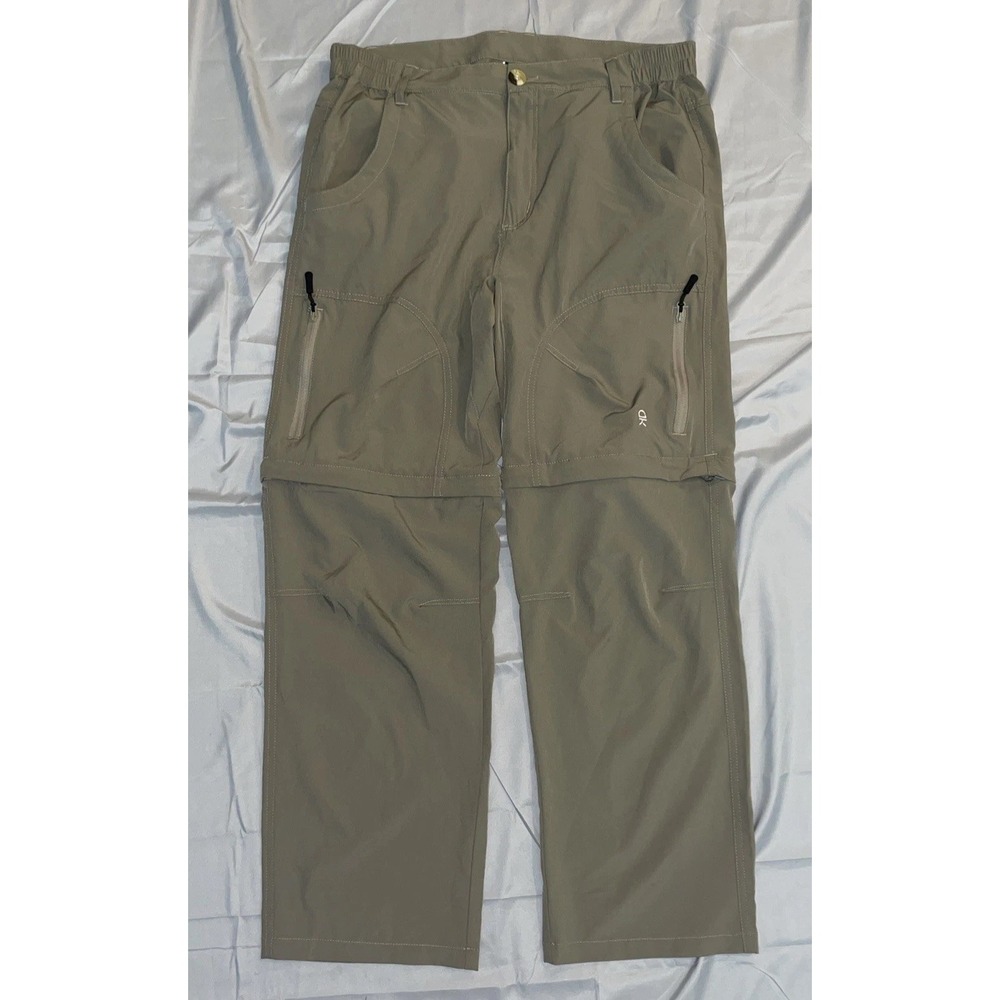 Little Donkey Andy Pants Womens XL Khaki Mid Rise Outdoor Hiking Zip‎ Off
